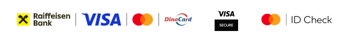 Visa · Mastercard · DinaCard · 3-D Secure